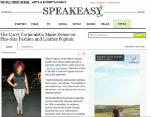 The Curvy Fashionista in the Press: Wall Street Journal Speakeasy Feature