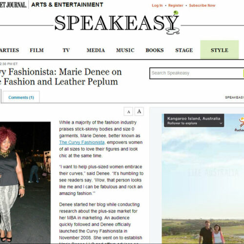 The Curvy Fashionista in the Press: Wall Street Journal Speakeasy Feature