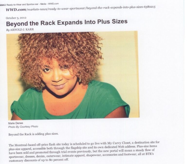 The Curvy Fashionista Mentioned in WWD