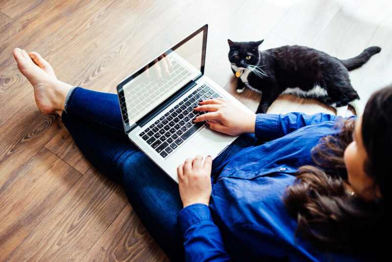 Plus Size Woman on Computer